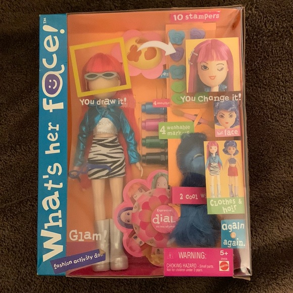 Mattel Toys Whats Her Face Doll Glam By Mattel 200 New Collectors